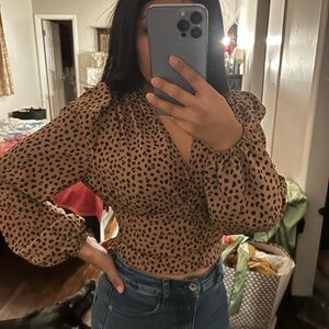 Animal print blouse
